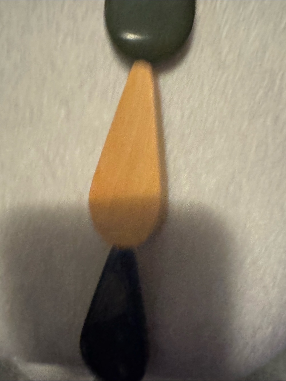 Long Teardrop Multicolor Women’s Necklace - Olive, Burgundy, Black, Tan - Picture 6 of 13